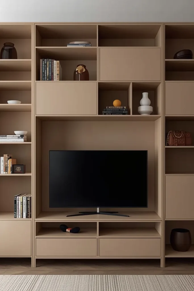 Modular TV Wall Unit System With Flexible Configuration