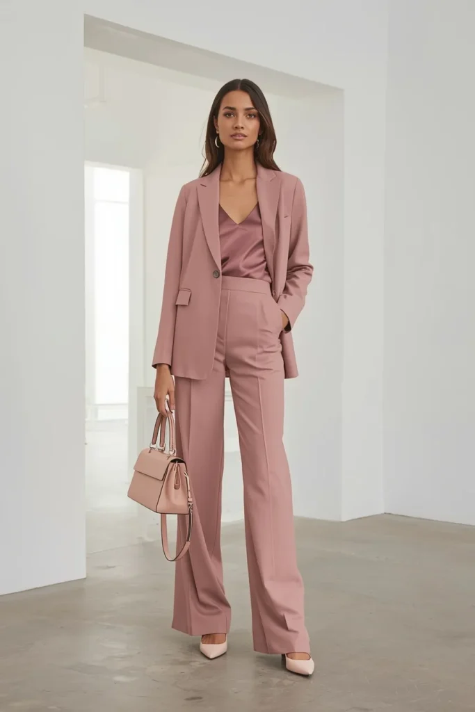 Monochromatic Outfits in Dusty Rose or Sage