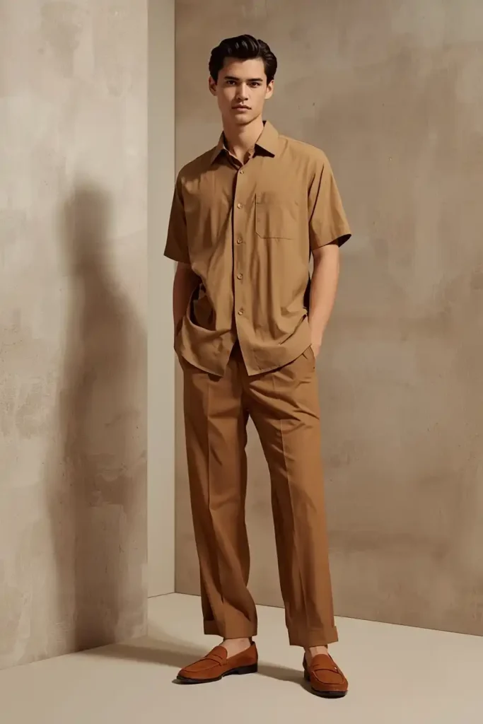 Monochrome Earth Tone Outfit From Head to Toe