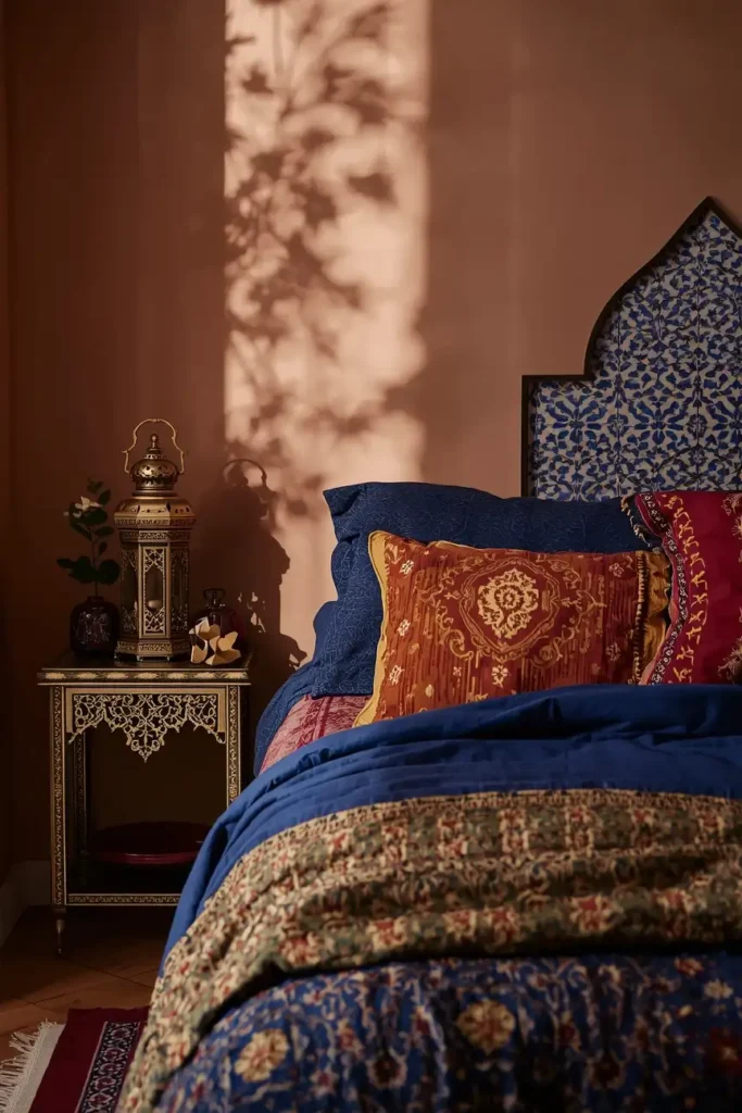 Moroccan-Inspired Lanterns and Patterned Tiles for Exotic Warmth