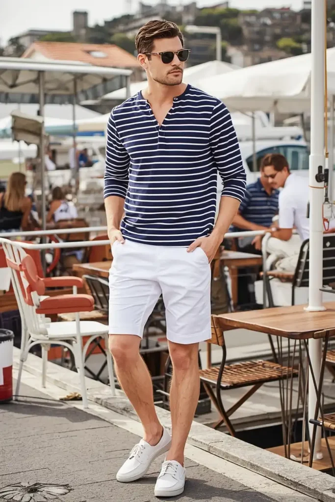 Nautical Vibes With Striped Shirts and Clean Whites