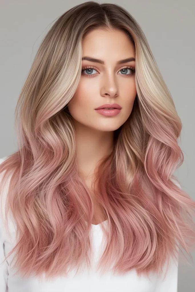 Pastel Pink Ombre for a Soft Romantic Aesthetic