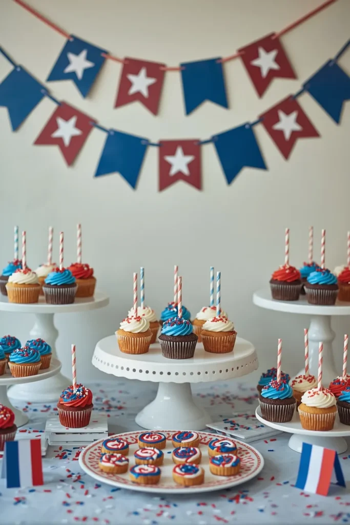 Patriotic Dessert Table Display