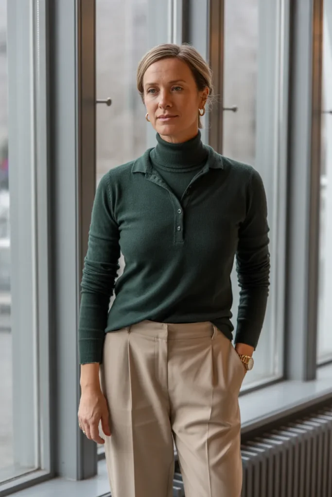 Polo Neck Knits for a Sophisticated Cold-Weather Look