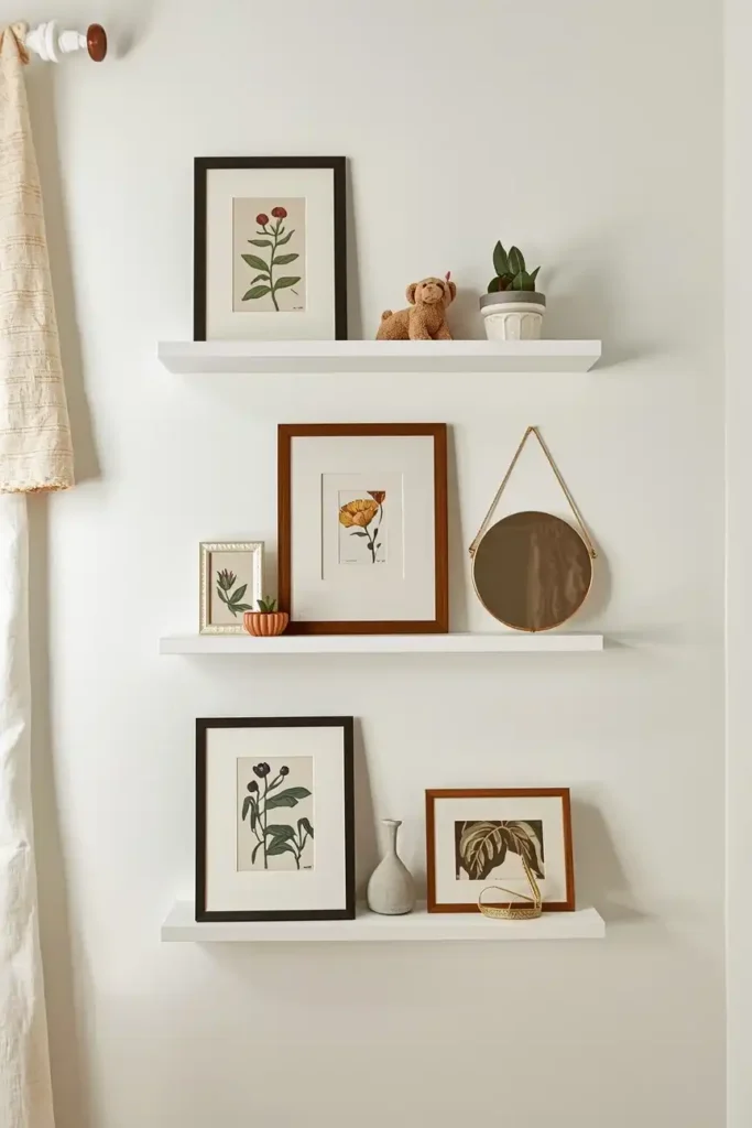 RIBBA Picture Ledges as a Rotating Gallery Wall Alternative