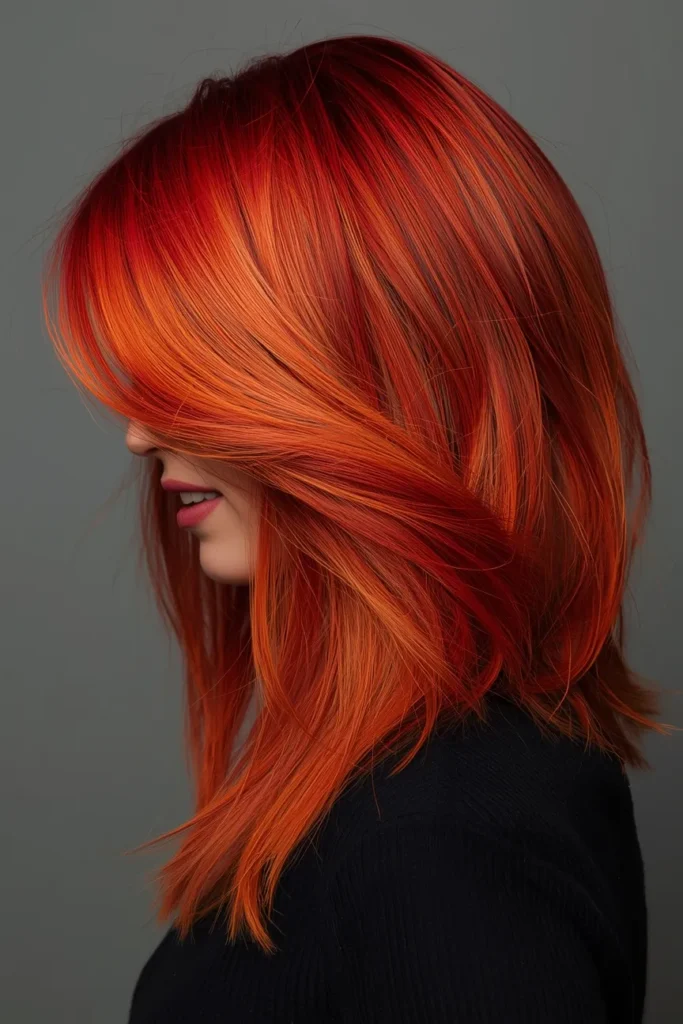Red to Orange Ombre for a Fierce Fiery Look