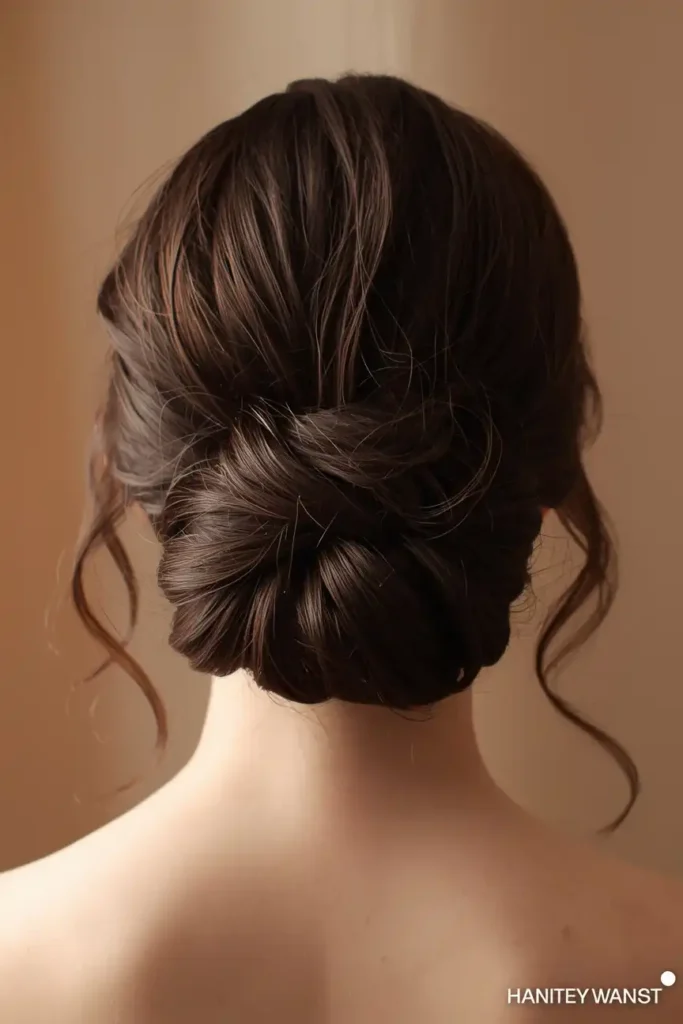 Romantic Twisted Updo With Loose Ends
