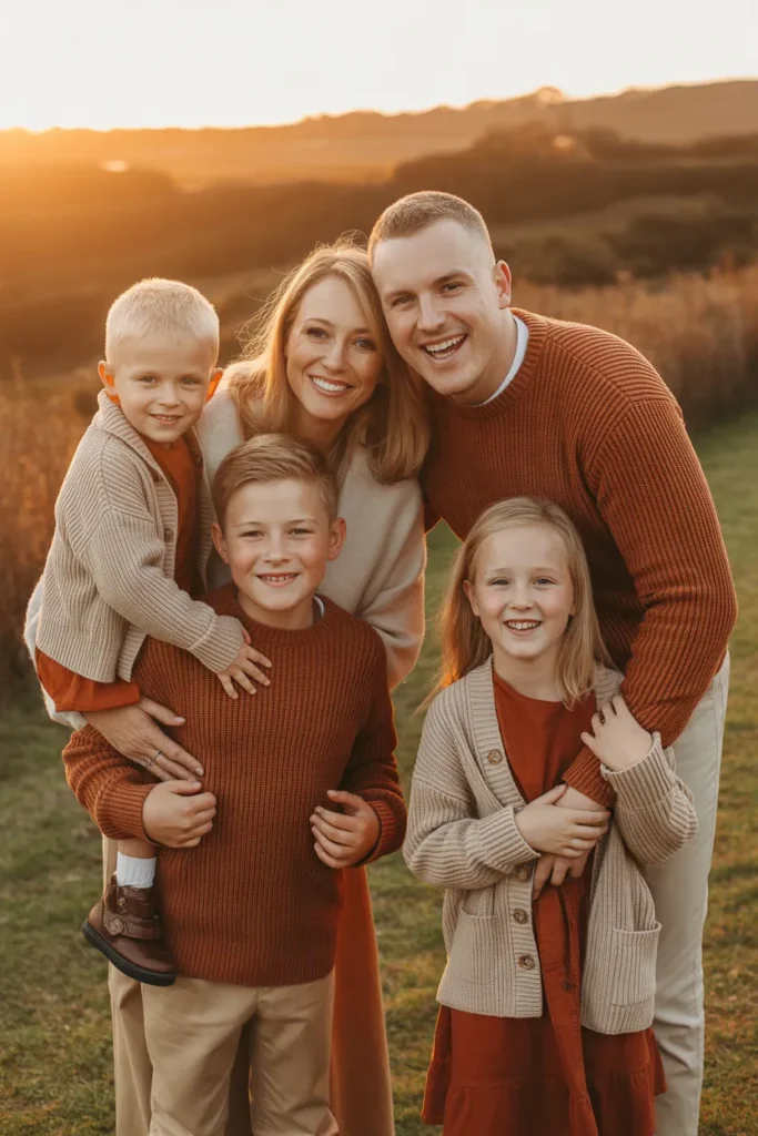 Rust and Cream for a Warm, Earthy Sunset Look