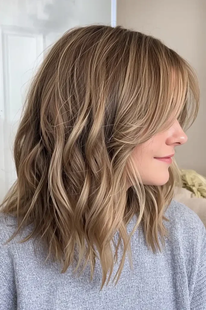 Shag Haircut with Natural Air-Dried Finish