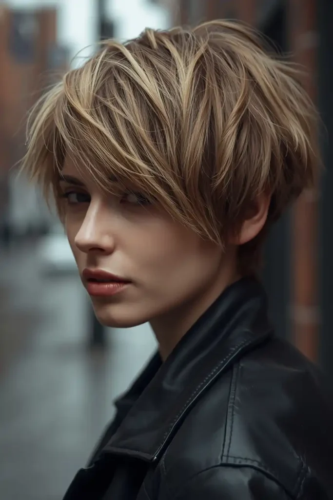 Short Shag Haircut with Choppy Texture