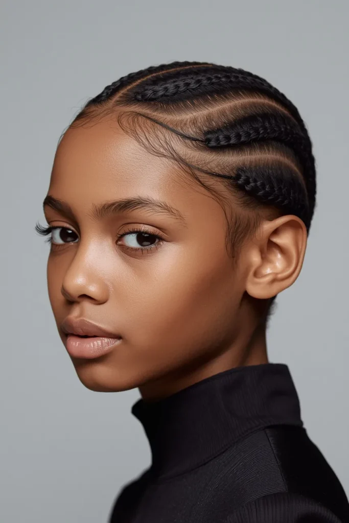 Sleek Middle Part With Flat Twists