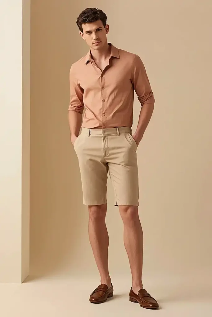 Smart Casual With Tailored Shorts and a Button-Down