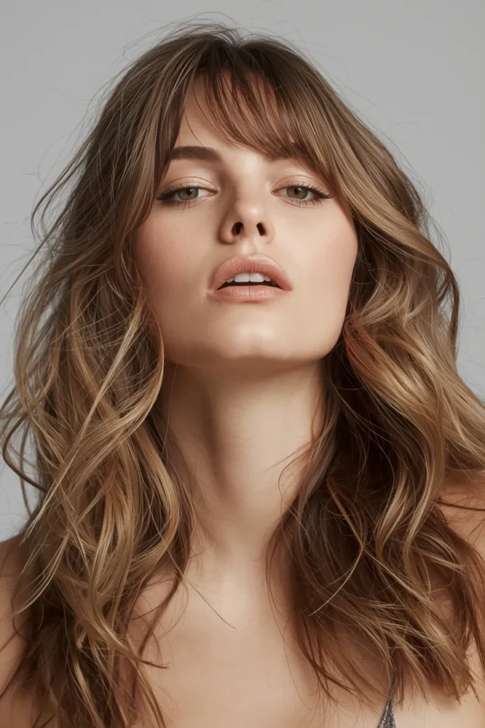 Soft Curtain Bangs with Open Hair