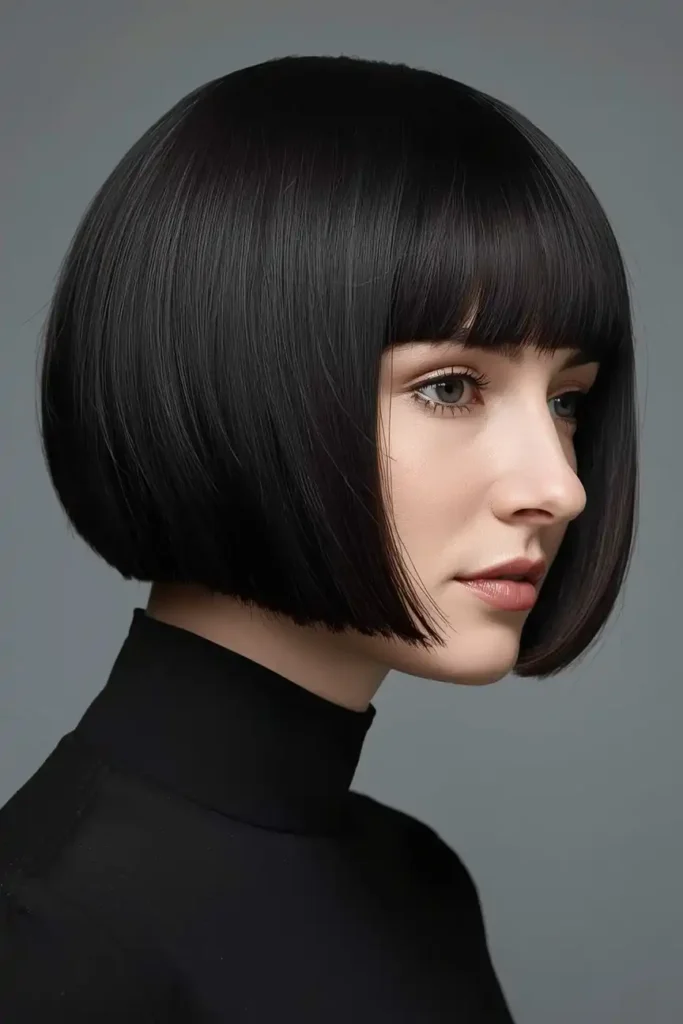 Soft Gothic Bob With Blunt Ends