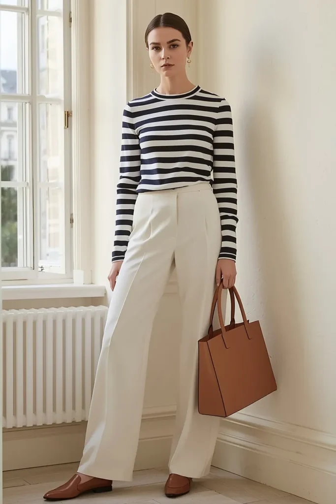 Striped Tops Tucked Into High-Waisted Anything