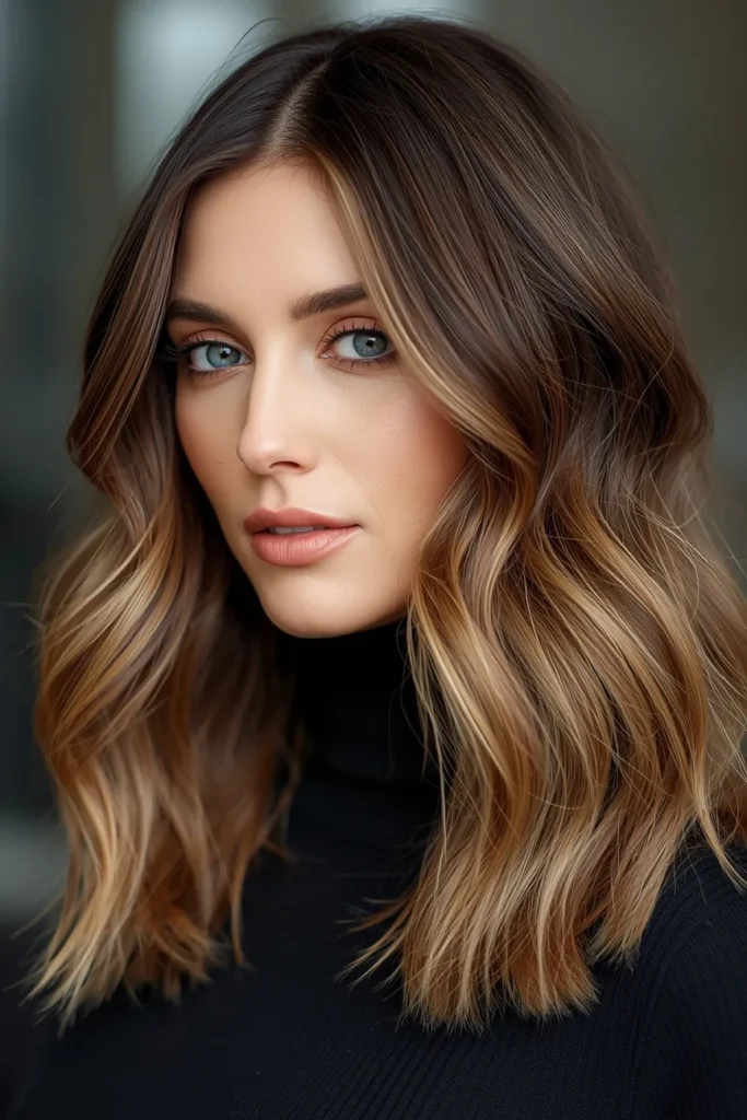 Sun-Kissed Brunette Ombre for a Natural Glow