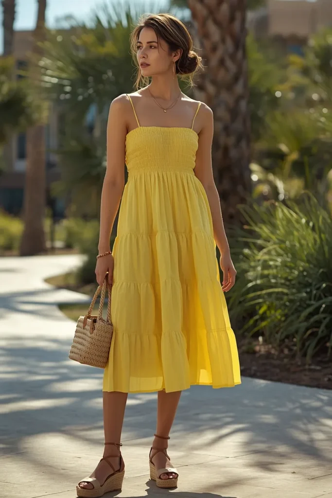 Sundress with Espadrille Wedges