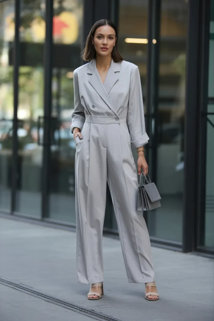 Tailored Jumpsuit in Light Fabric