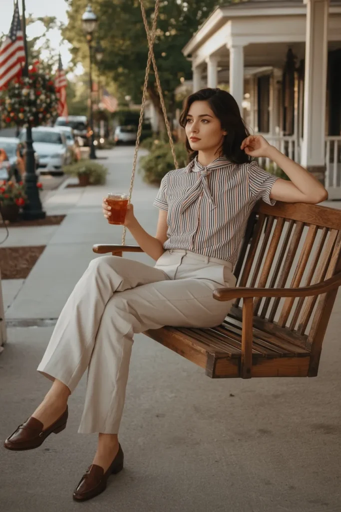 Tailored Linen Pants and Blouse