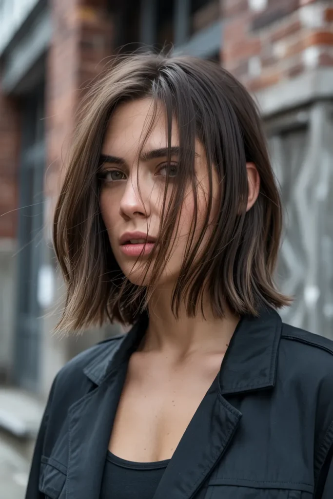 Textured, Piece-y Ends on a Mid-Length Cut for a Modern Edge