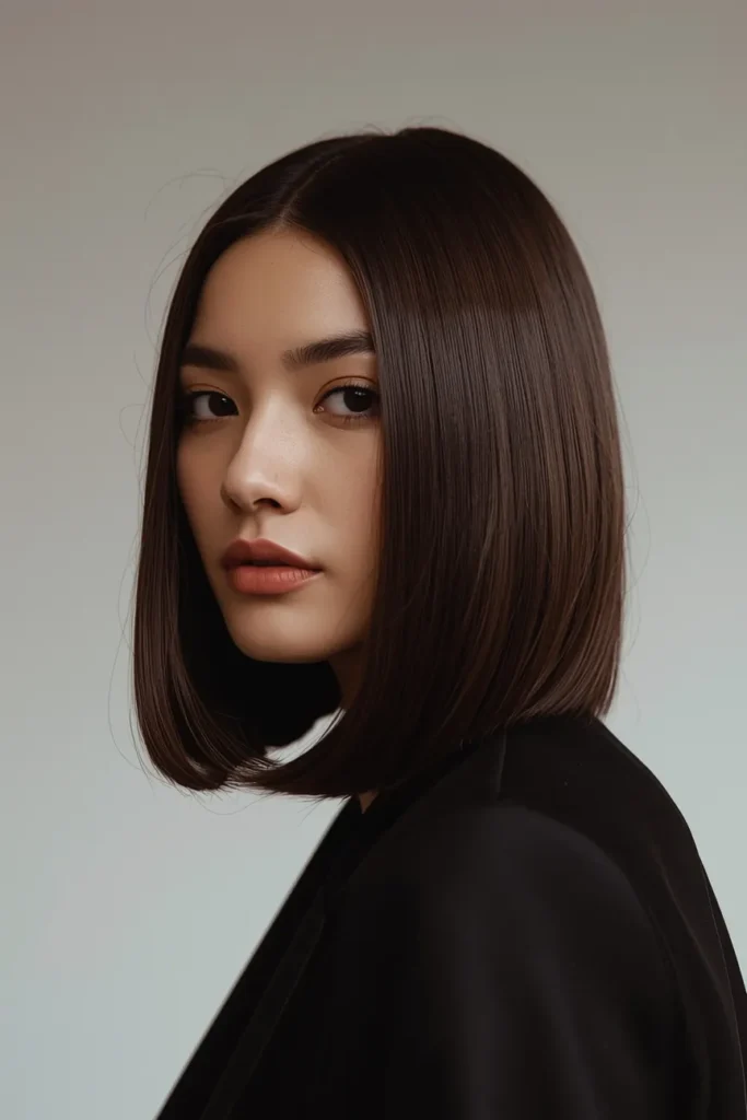 The Blunt Cut for a Sleek, Polished Finish