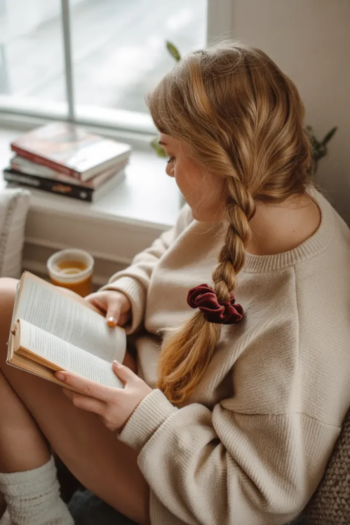 The Casual Braid With A Scrunchie Finish