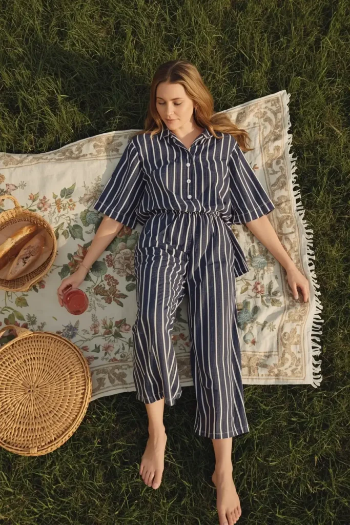 The Classic Striped Linen Set
