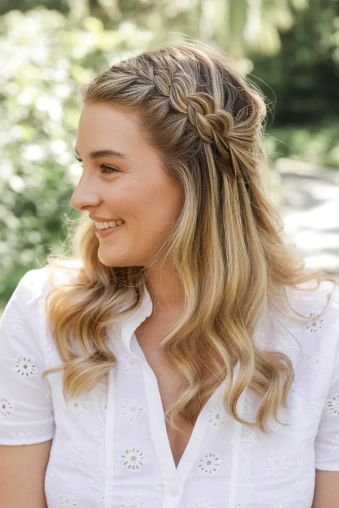 The Half-Up Dutch Braid