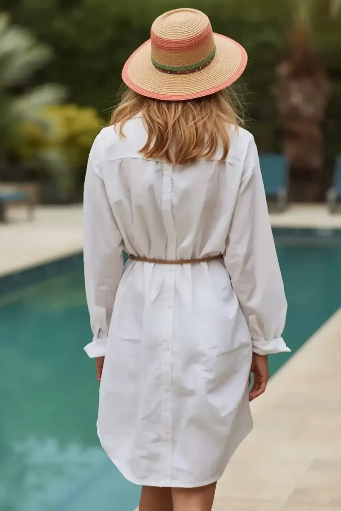 The Linen Button Down Shirt Worn as a Beach Dress
