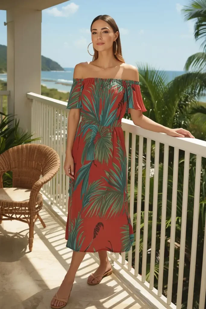 The Off-Shoulder Dress That Feels Vacation-Ready
