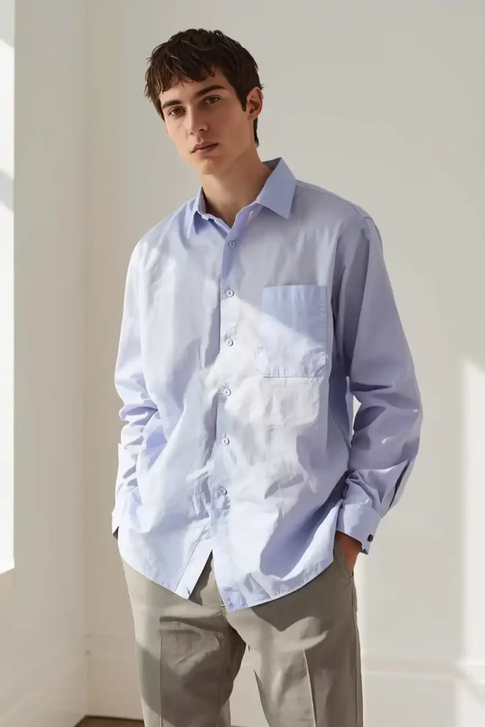 The Relaxed Overshirt Dress Shirt Crossover