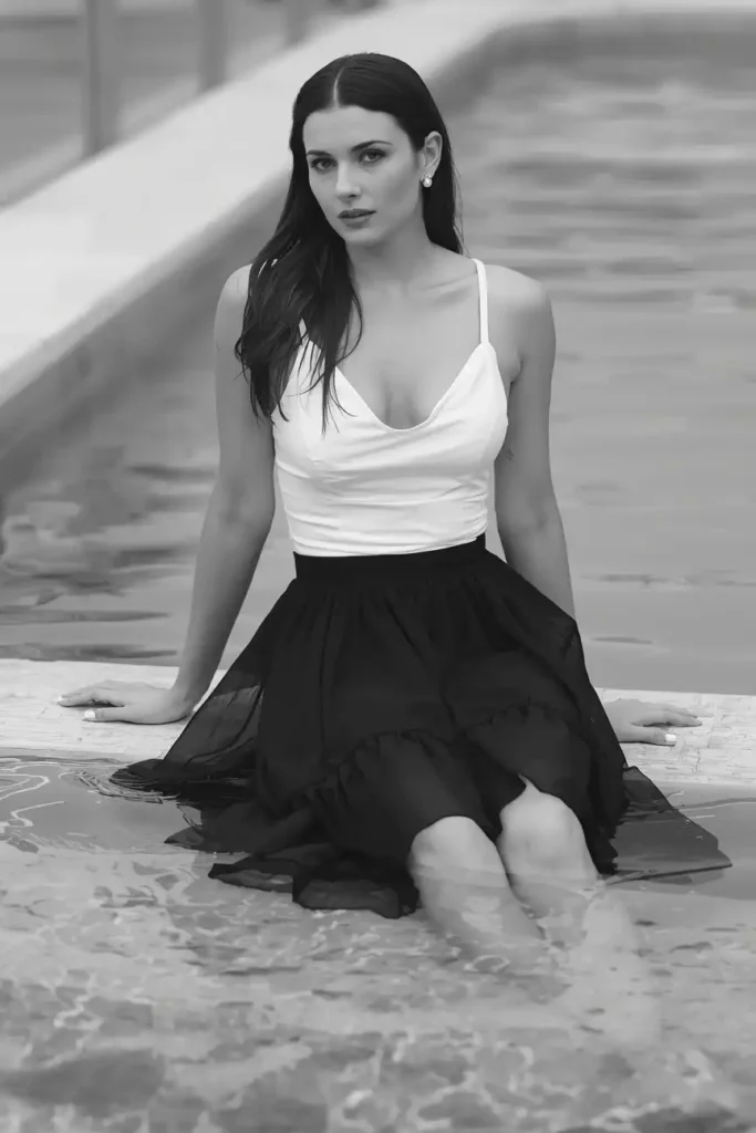 The Ruffled Hem Skirted Bottom and Solid Tankini