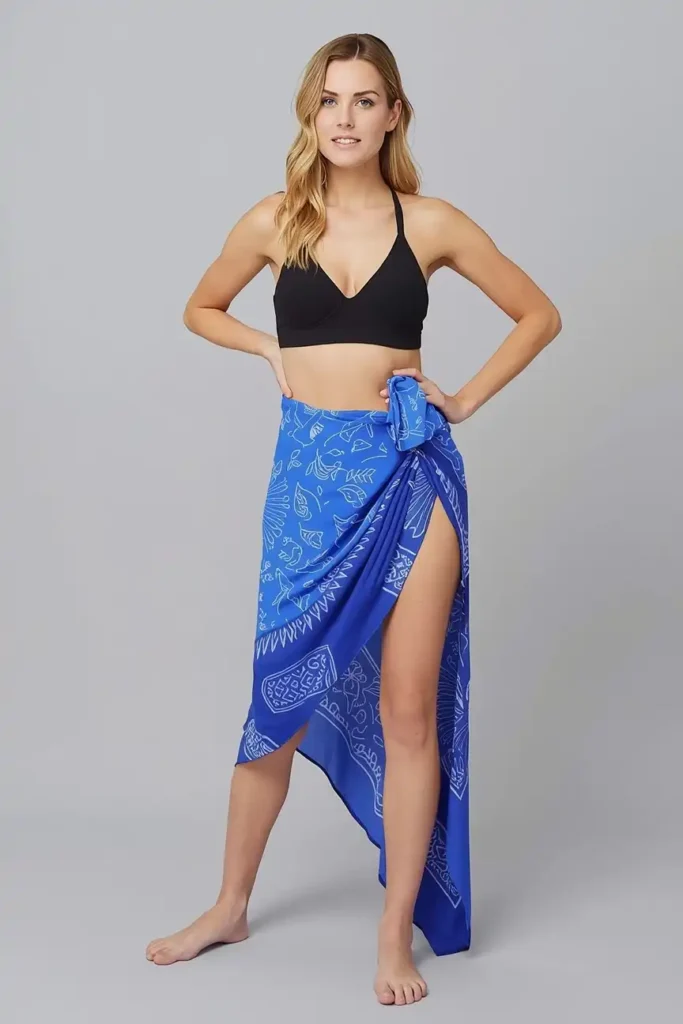 The Sarong Wrapped into a High Low Dress