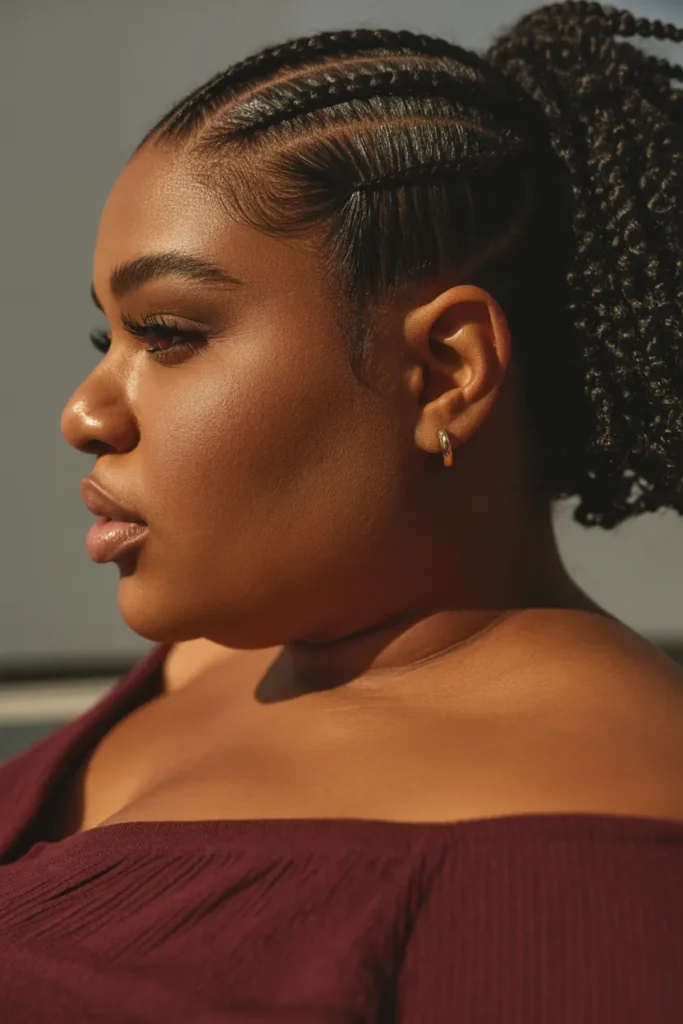 The Side Cornrow Accent Braid