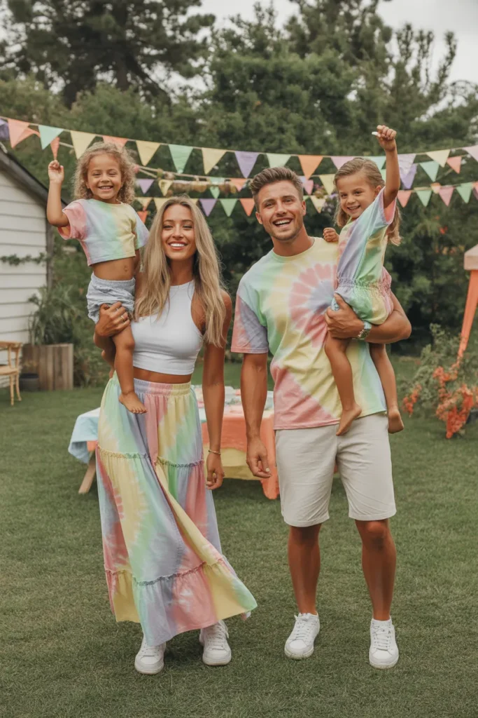 Tie-Dye and White for a Playful, Festival-Inspired Summer Vibe