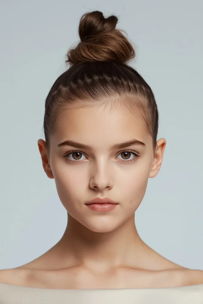 Top Knot With Baby Hairs Laid