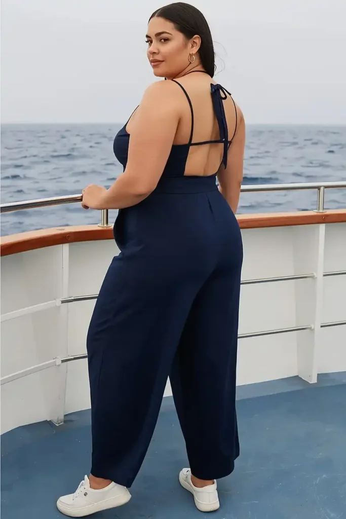 Vacation-Ready Jumpsuit with an Open Back