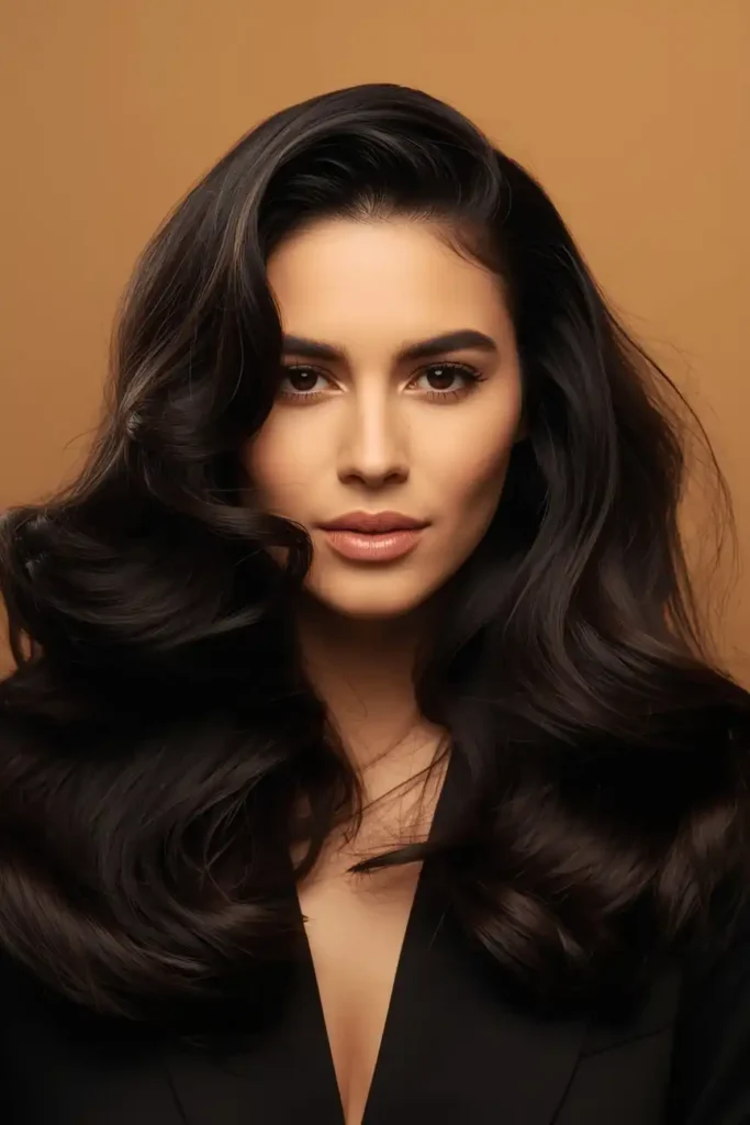 Voluminous Blowout on Black or Dark Hair