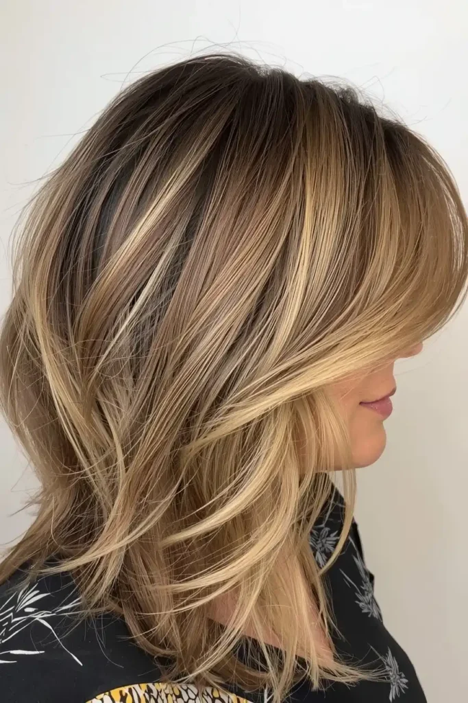 Voluminous Shag Haircut with Lifted Crown