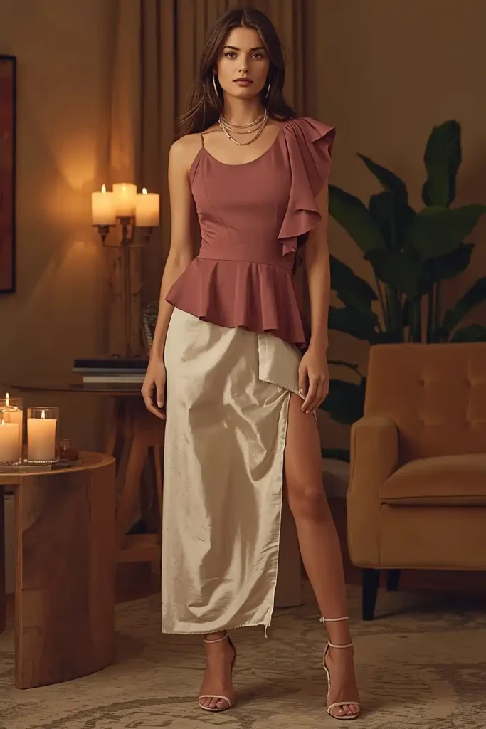 With a Slip Skirt for an Evening Look
