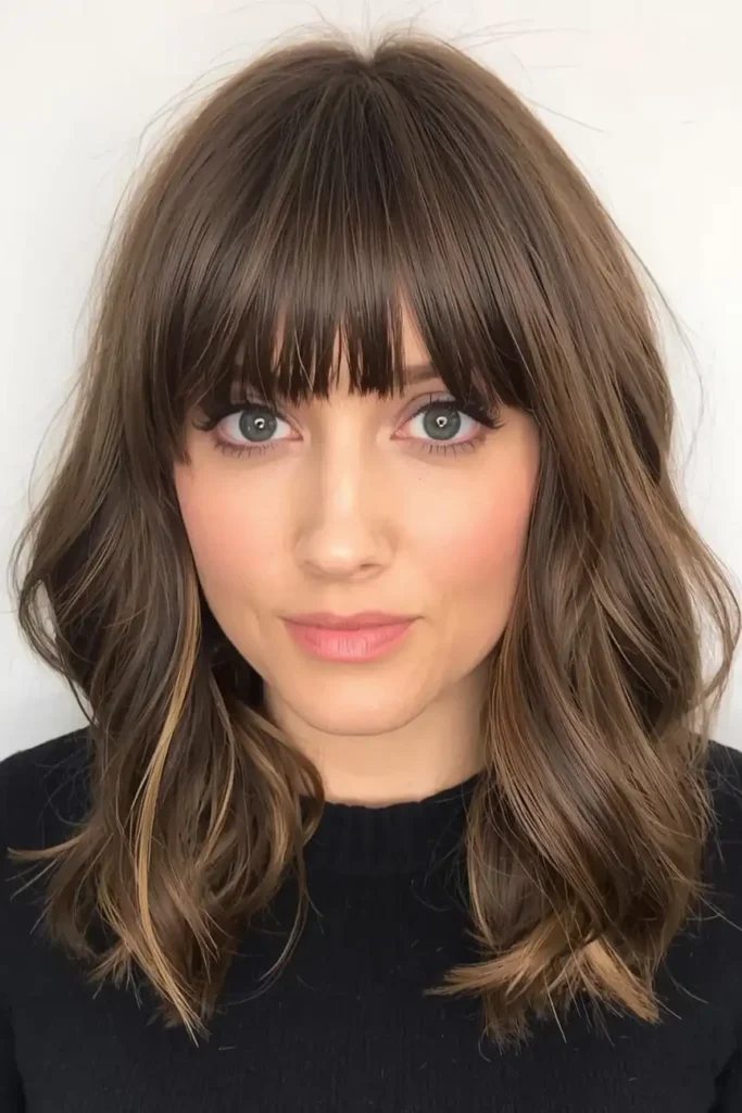 Wolf Cut with Curtain Bangs