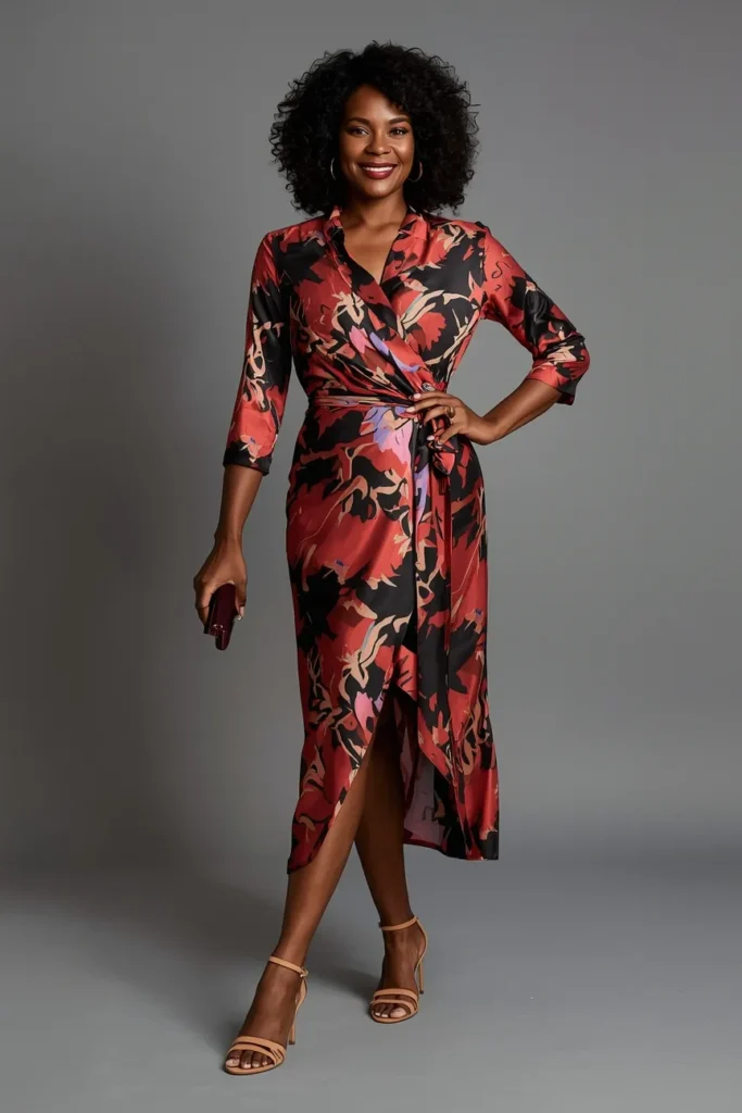 Wrap Dress in a Bold Print