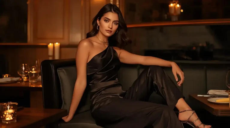 asymmetrical top outfit