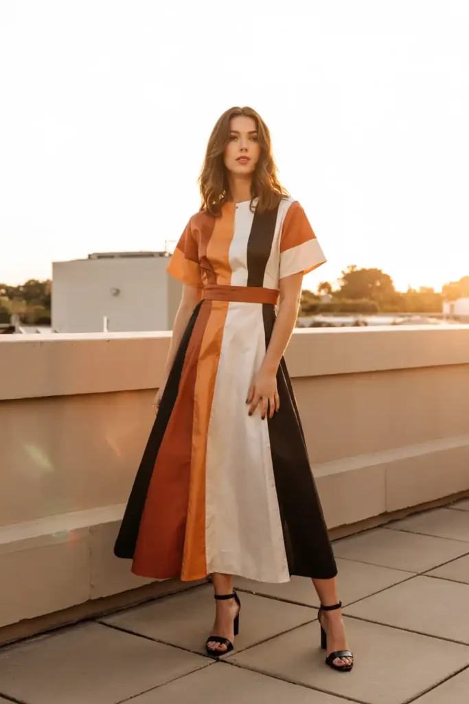 A Bold Color Block Dress
