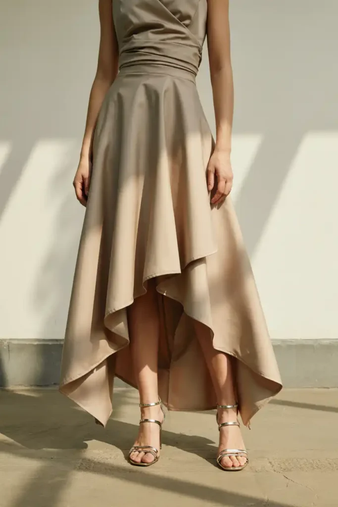 A Drapey Asymmetric Skirt That Looks Like Something Off a Runway