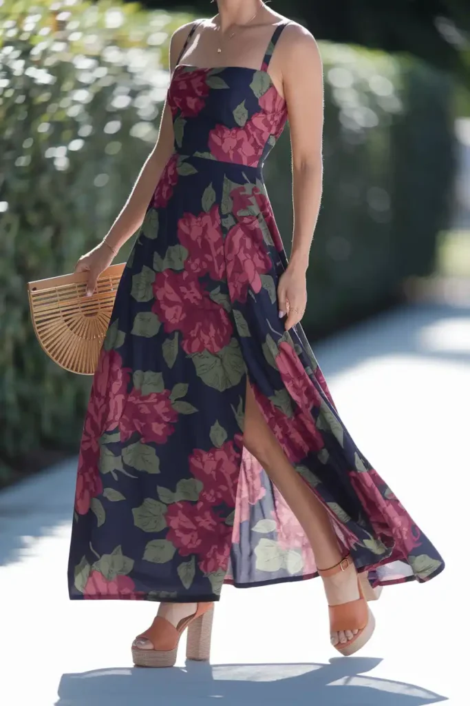 A Floral Maxi That Commands the Room