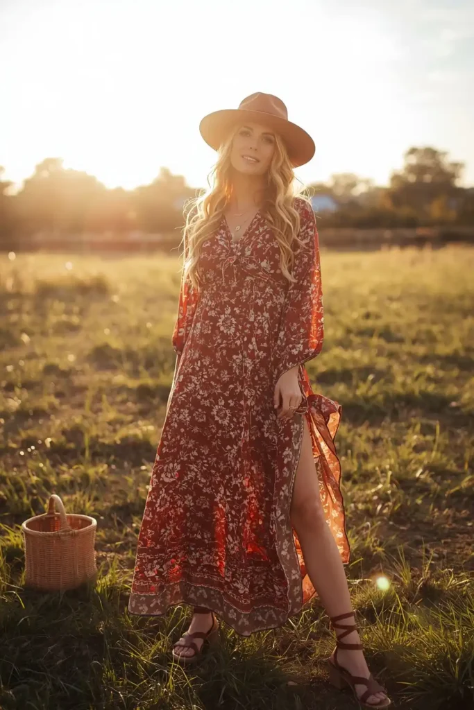 A Flowy Boho Maxi Dress