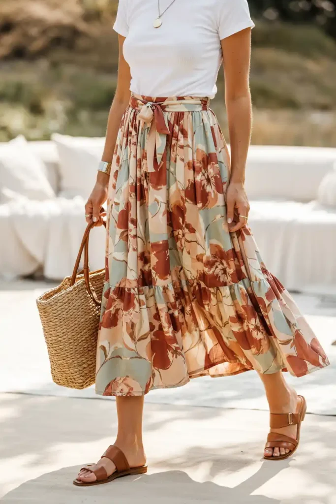 A Flowy Floral Midi for Your Next Farmers Market Morning