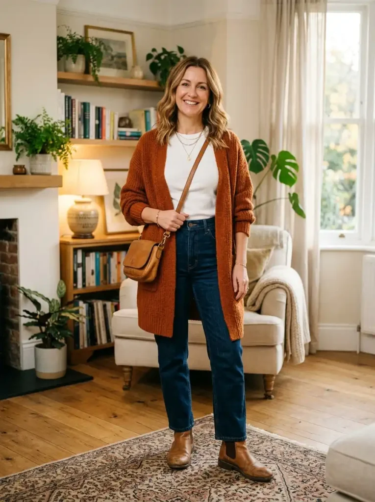 A Longline Cardigan as the Statement Piece