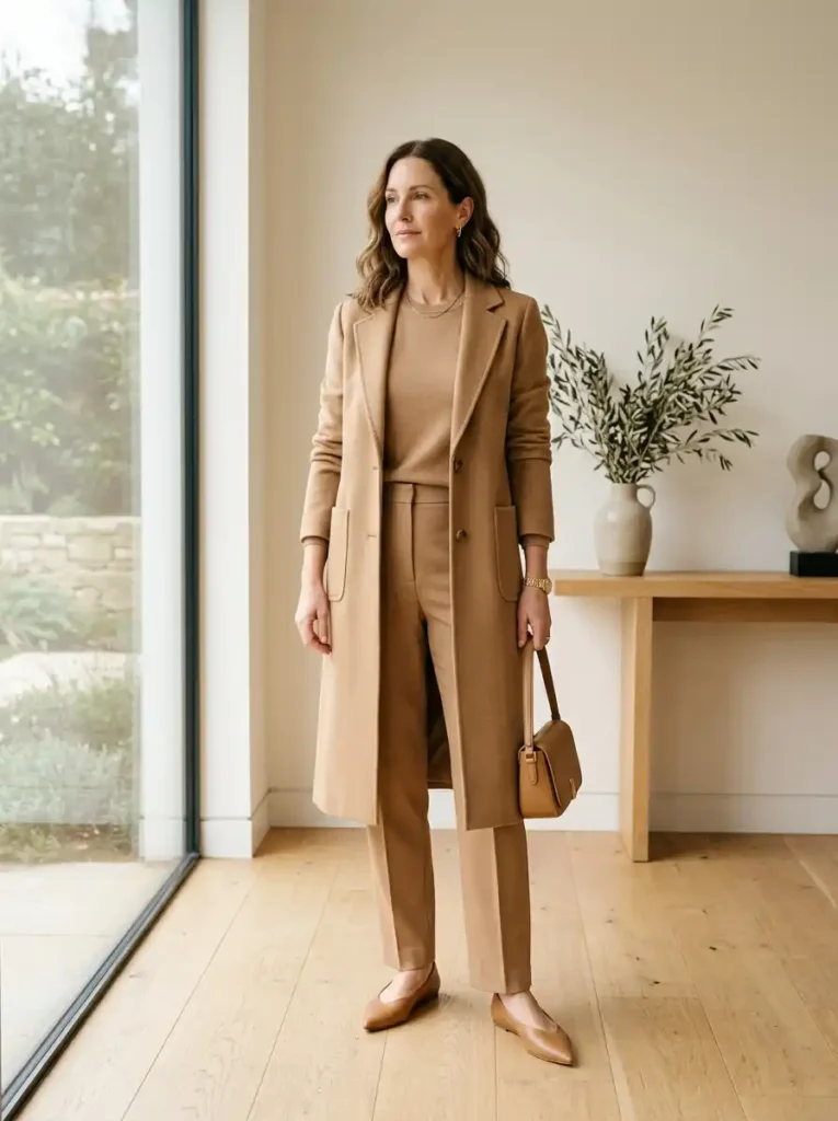 A Monochrome Neutral Look From Head to Toe